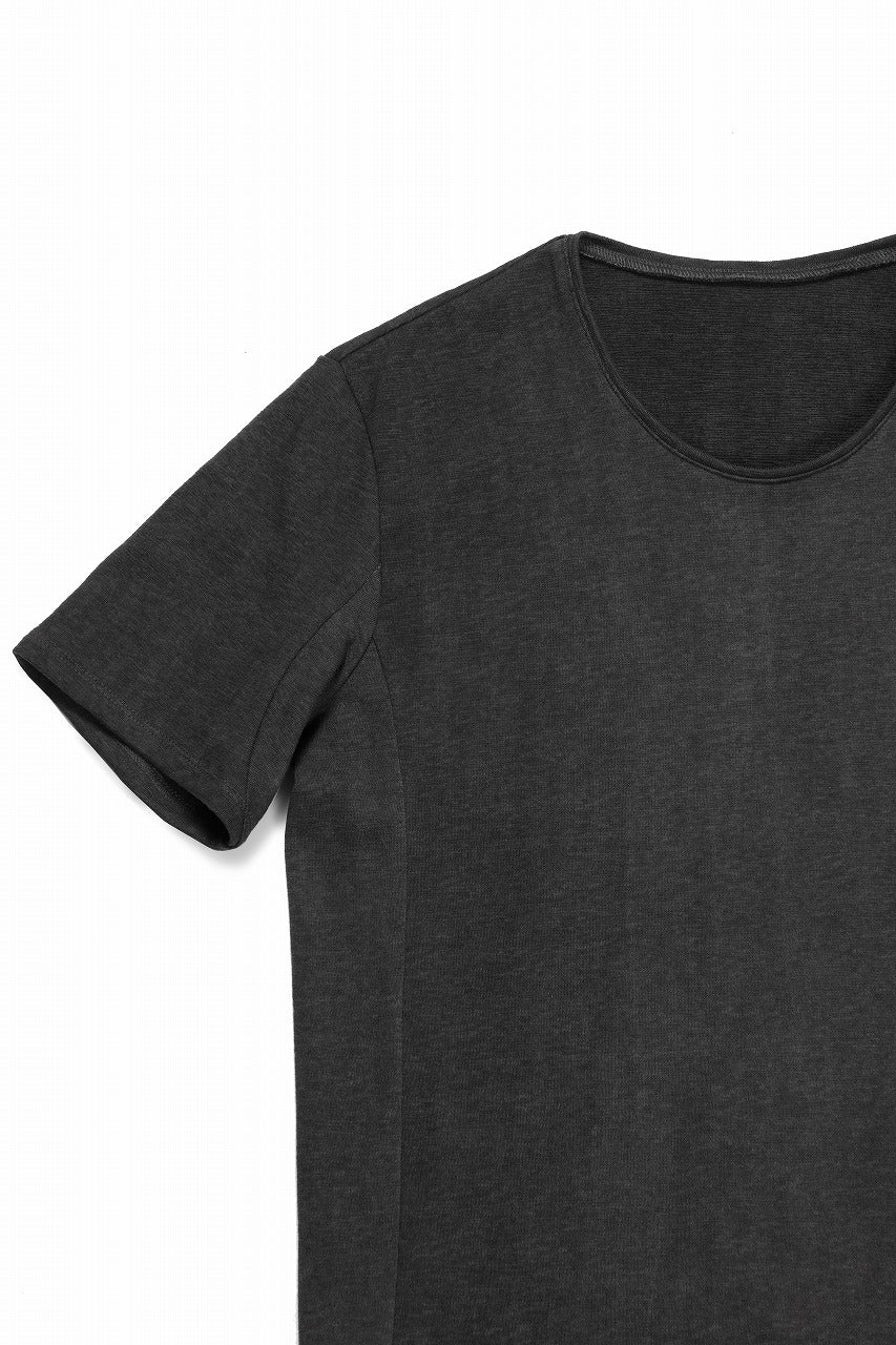 black crow x LOOM exclusive short sleeve tops / dyed zimbabwe cotton jersey (濃墨) - Image 8