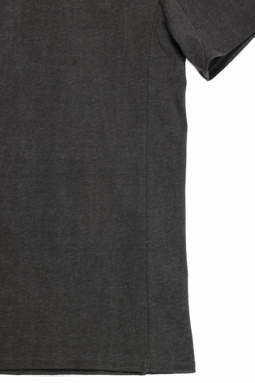 black crow x LOOM exclusive short sleeve tops / dyed zimbabwe cotton jersey (濃墨) - Image 9