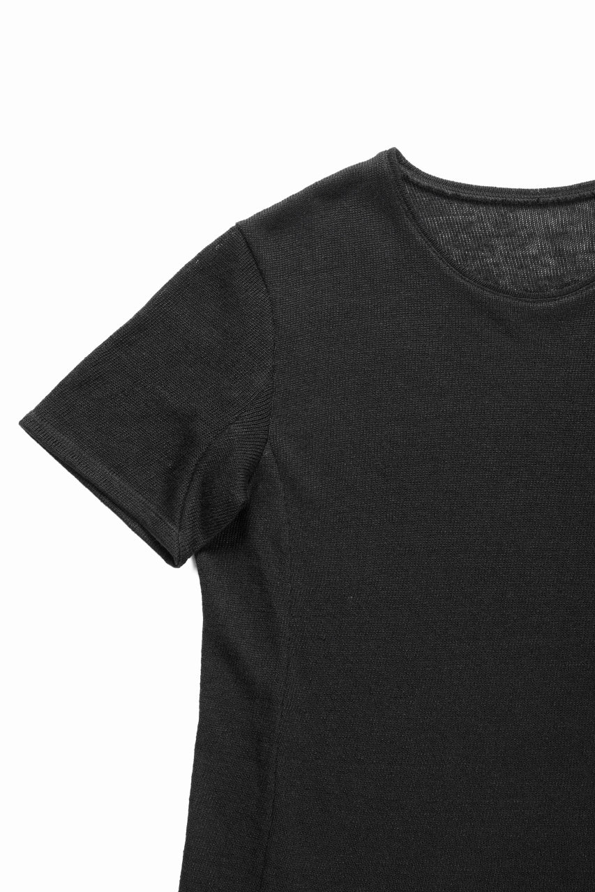 black crow x LOOM exclusive short sleeve tops / gima cotton jersey (BLACK) - Image 10