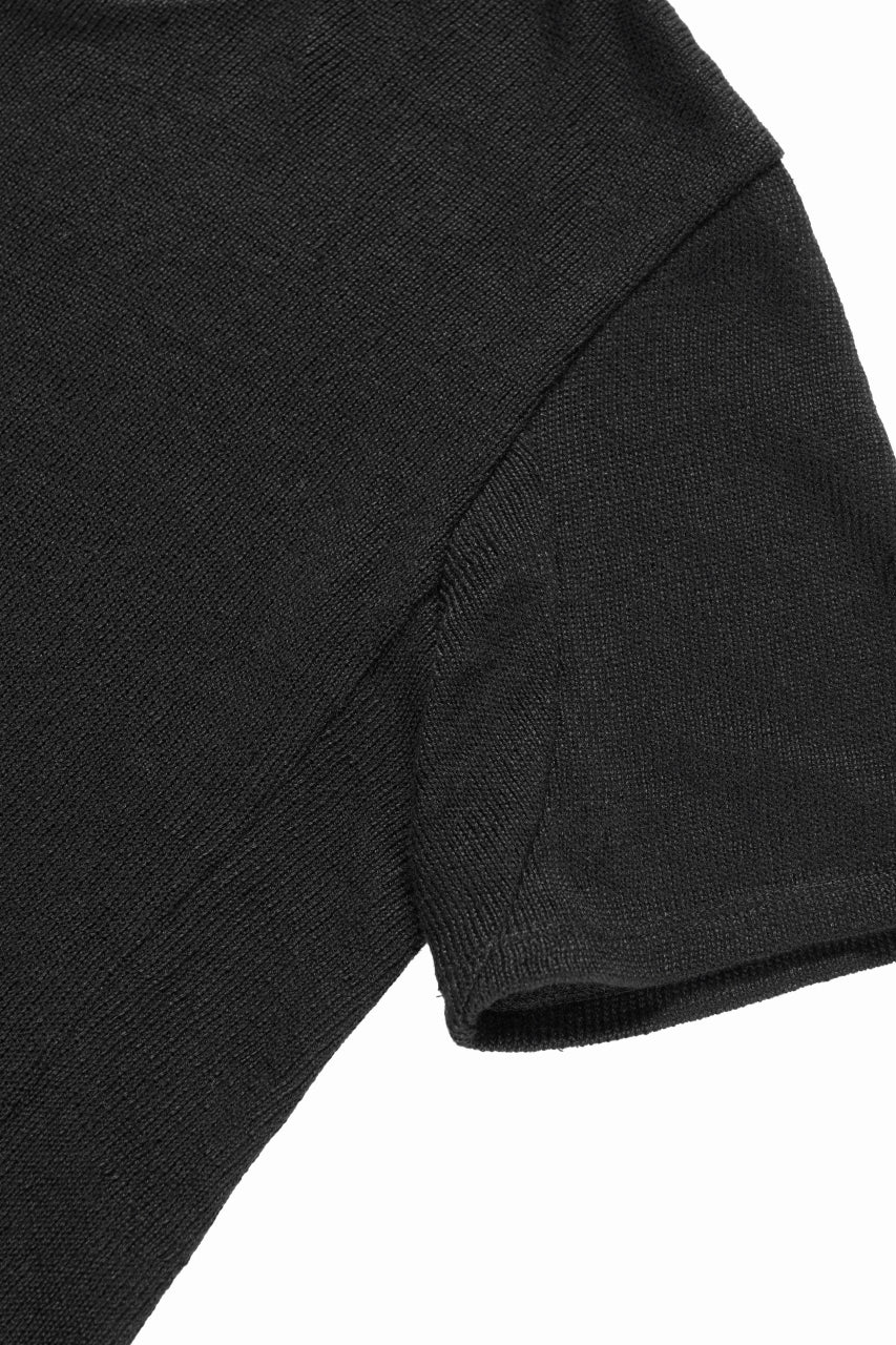 black crow x LOOM exclusive short sleeve tops / gima cotton jersey (BLACK) - Image 11