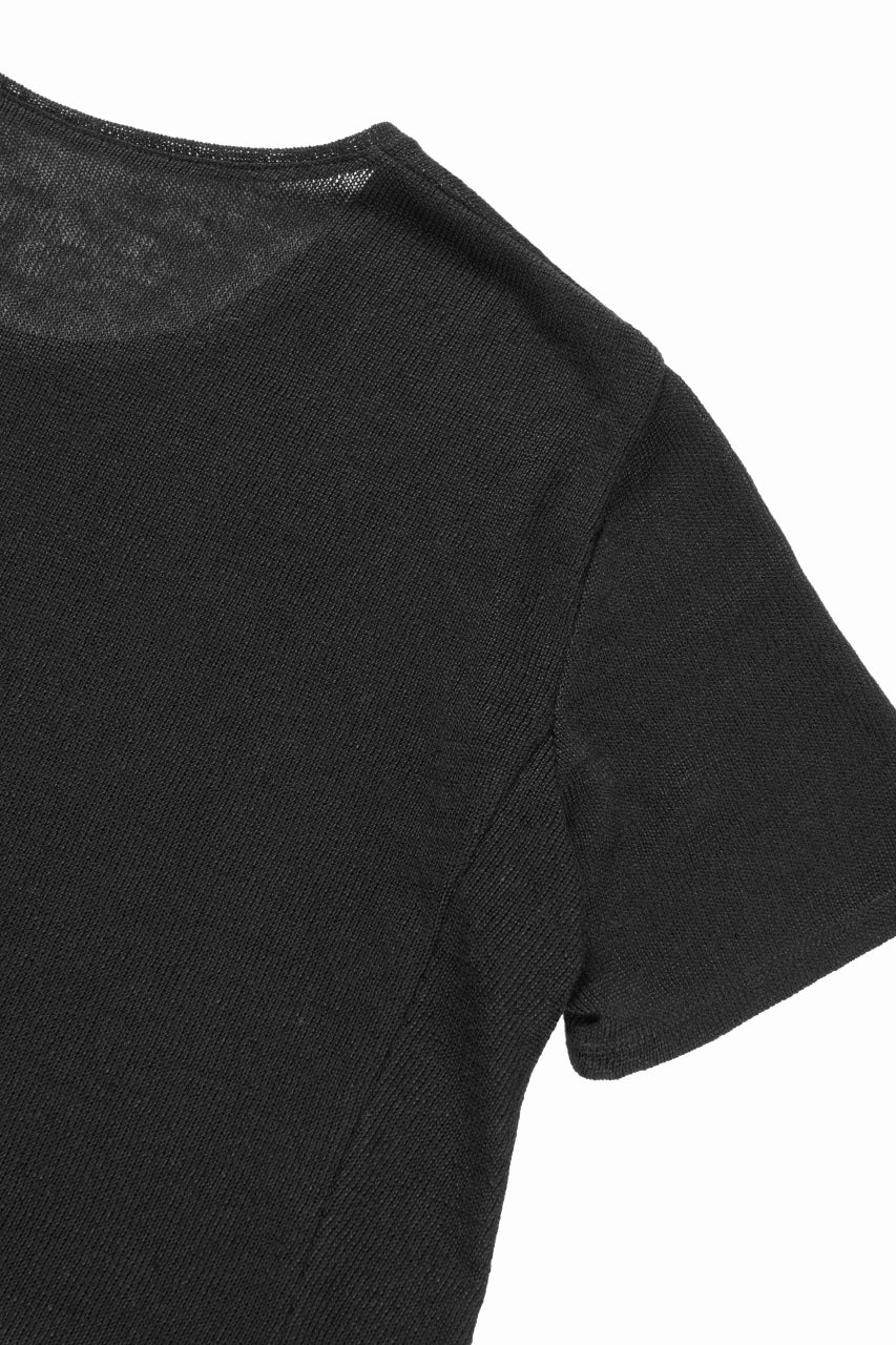 black crow x LOOM exclusive short sleeve tops / gima cotton jersey (BLACK) - Image 12
