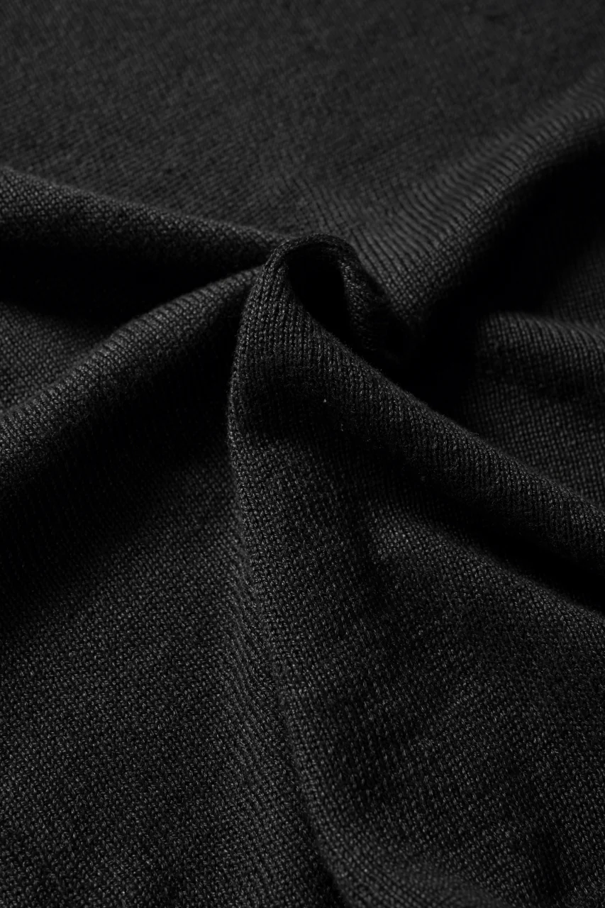 black crow x LOOM exclusive short sleeve tops / gima cotton jersey (BLACK) - Image 13