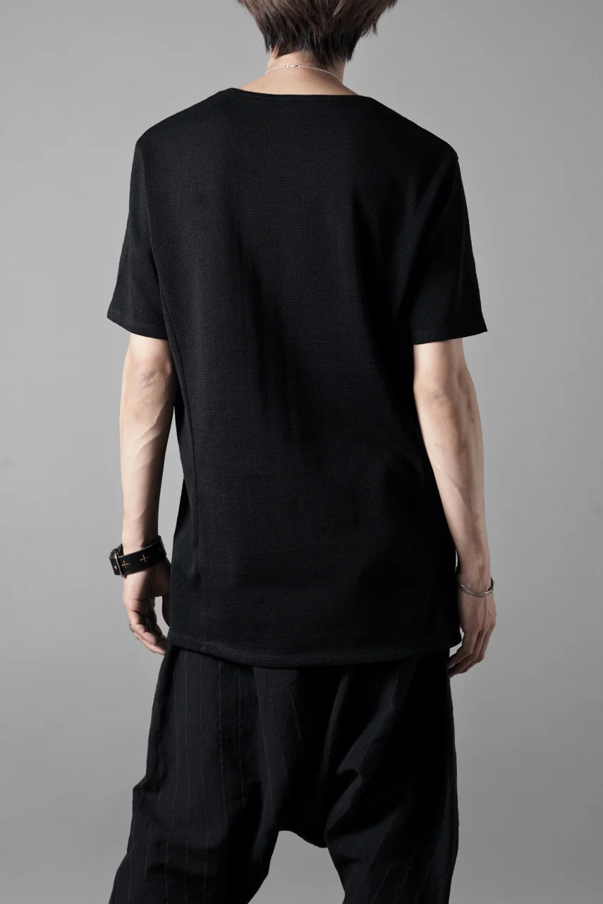black crow x LOOM exclusive short sleeve tops / gima cotton jersey (BLACK) - Image 17