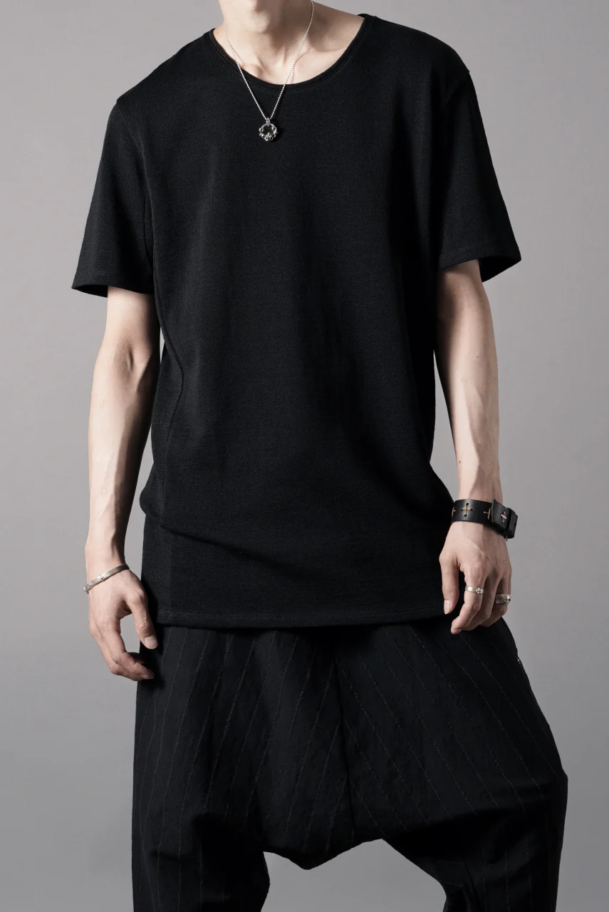 black crow x LOOM exclusive short sleeve tops / gima cotton jersey (BLACK) - Image 19