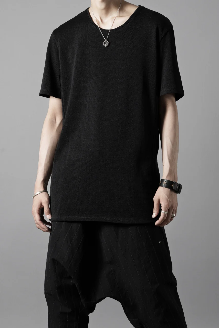 black crow x LOOM exclusive short sleeve tops / gima cotton jersey (BLACK) - Image 21