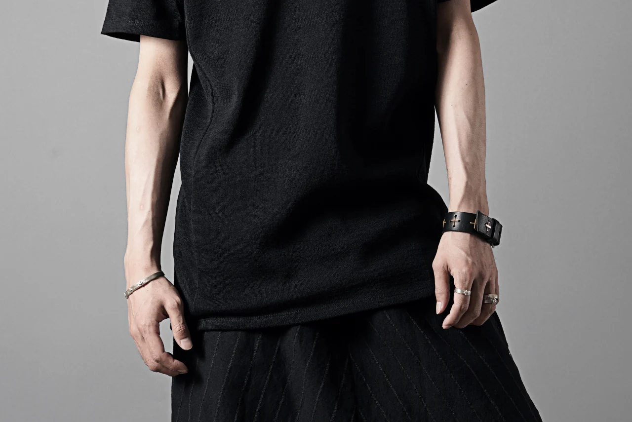 black crow x LOOM exclusive short sleeve tops / gima cotton jersey (BLACK) - Image 23