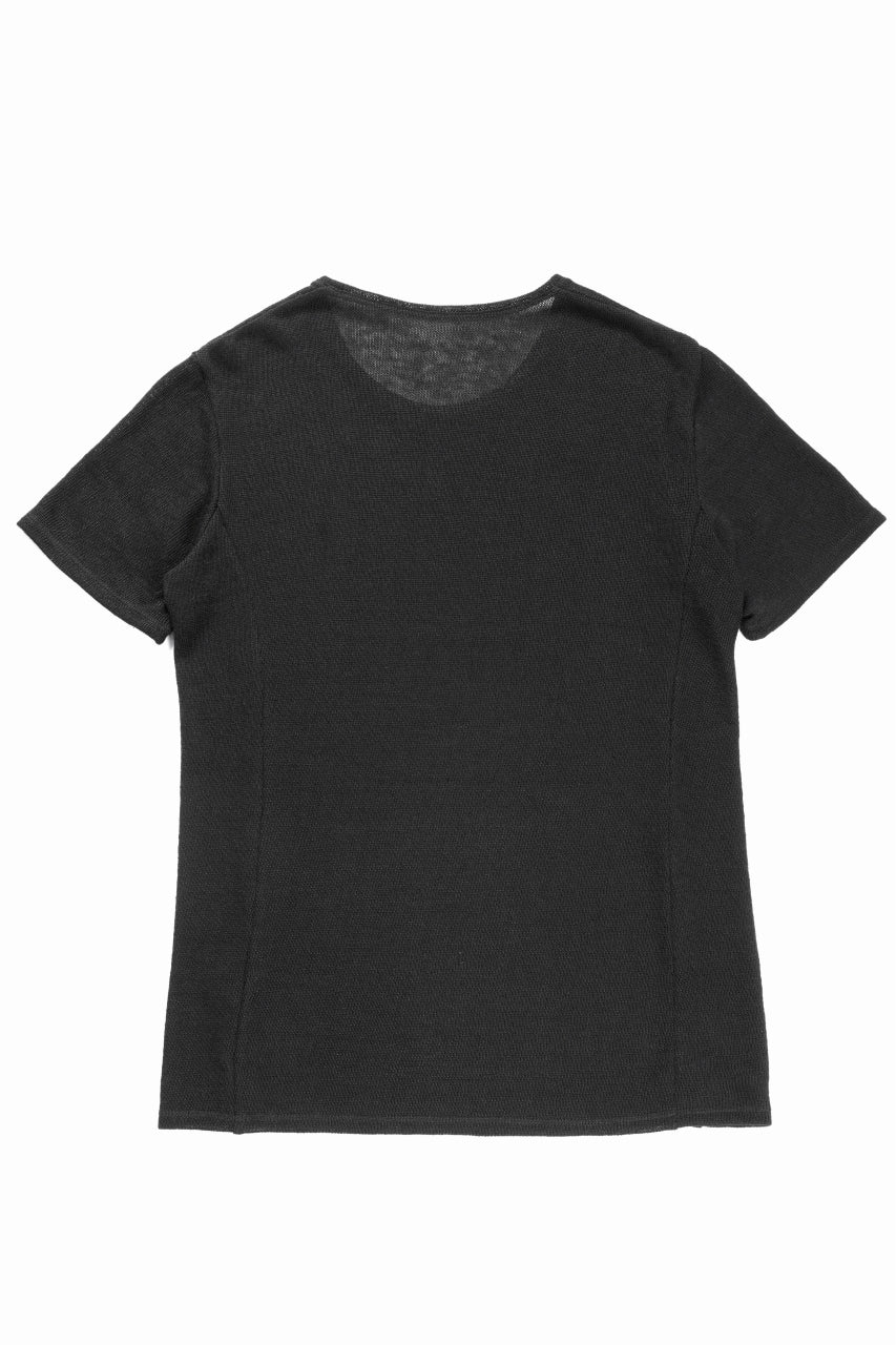 black crow x LOOM exclusive short sleeve tops / gima cotton jersey (BLACK) - Image 4