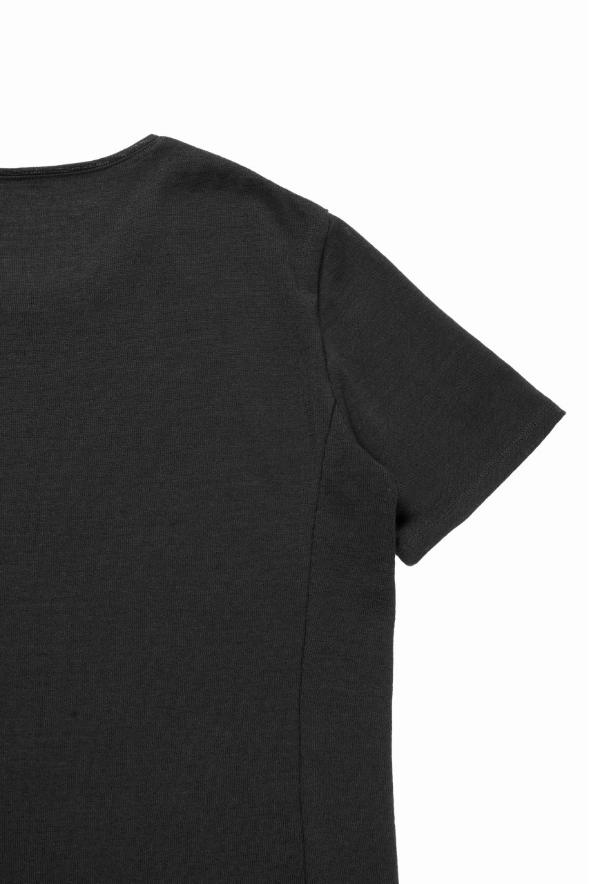 black crow x LOOM exclusive short sleeve tops / gima cotton jersey (BLACK) - Image 5