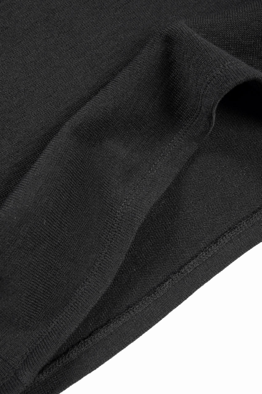 black crow x LOOM exclusive short sleeve tops / gima cotton jersey (BLACK) - Image 6
