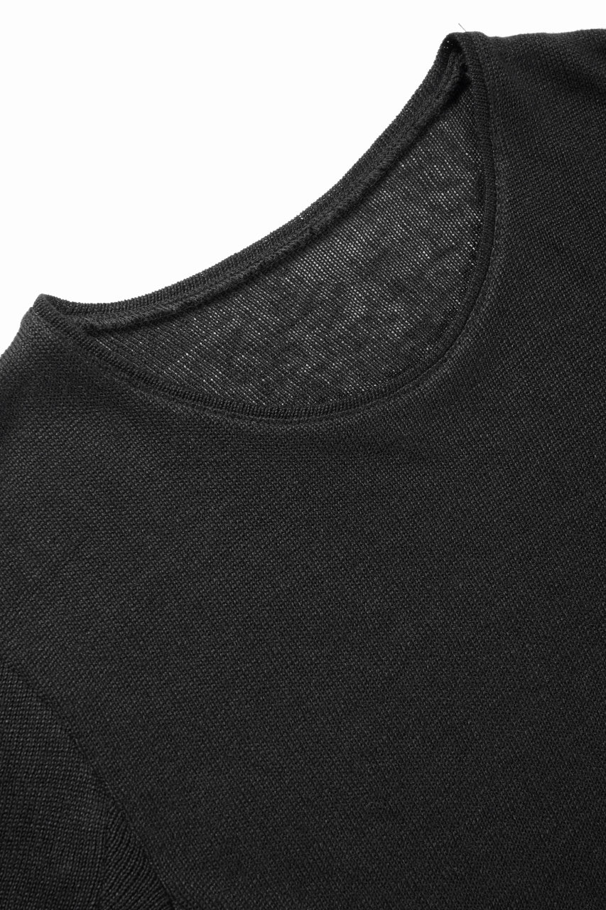 black crow x LOOM exclusive short sleeve tops / gima cotton jersey (BLACK) - Image 7