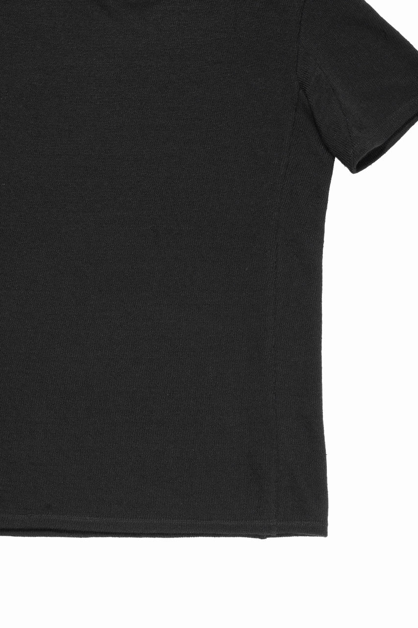 black crow x LOOM exclusive short sleeve tops / gima cotton jersey (BLACK) - Image 8