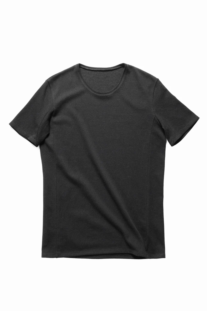 black crow x LOOM exclusive short sleeve tops / JP paper cotton jersey (BLACK)