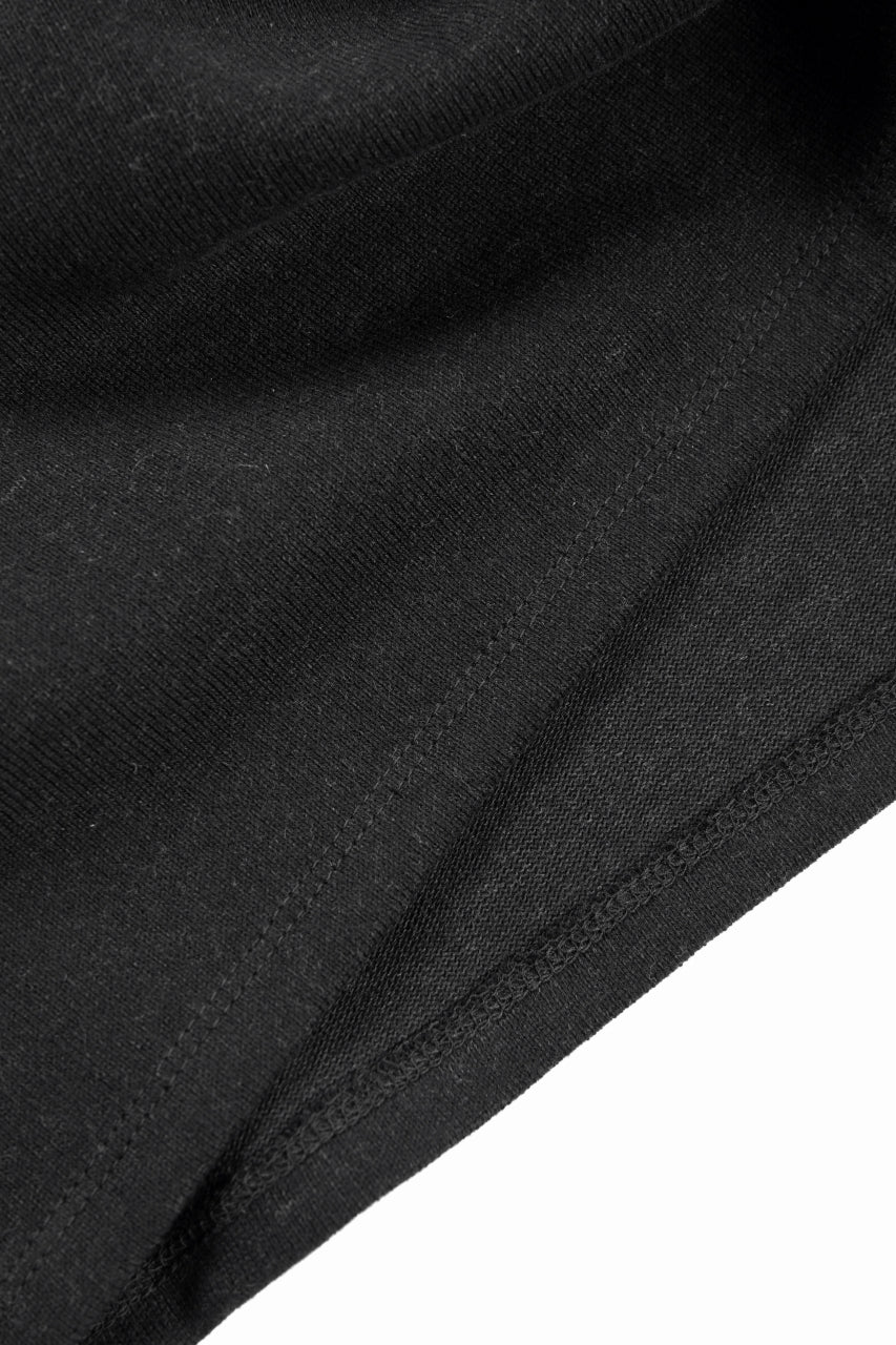 black crow x LOOM exclusive short sleeve tops / JP paper cotton jersey (BLACK) - Image 11