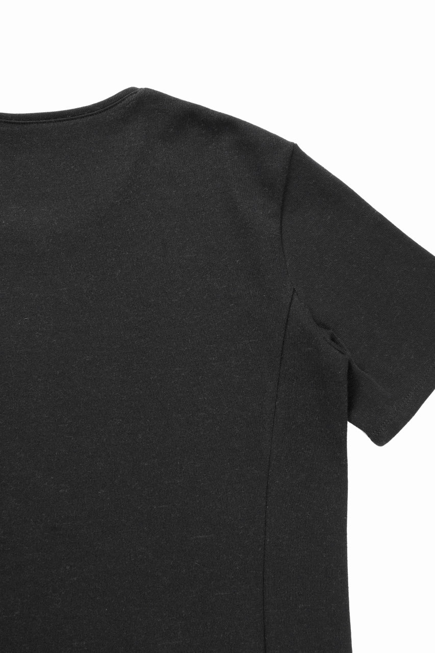 black crow x LOOM exclusive short sleeve tops / JP paper cotton jersey (BLACK) - Image 12