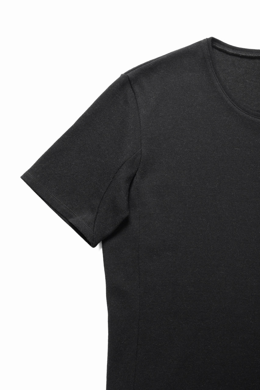 black crow x LOOM exclusive short sleeve tops / JP paper cotton jersey (BLACK) - Image 14