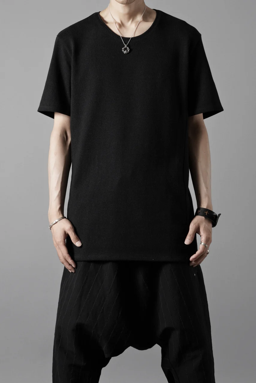 black crow x LOOM exclusive short sleeve tops / JP paper cotton jersey (BLACK) - Image 15