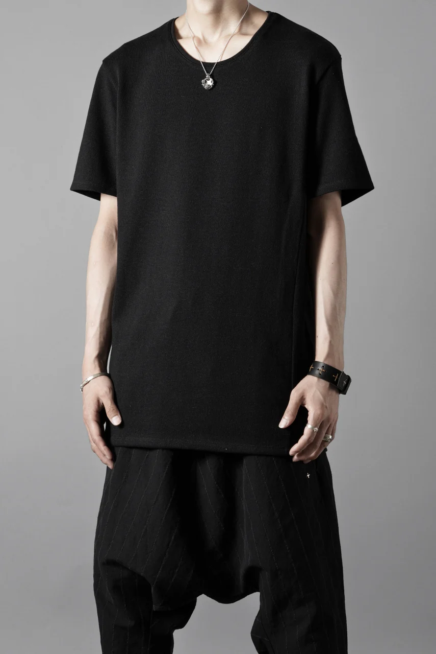 black crow x LOOM exclusive short sleeve tops / JP paper cotton jersey (BLACK) - Image 17