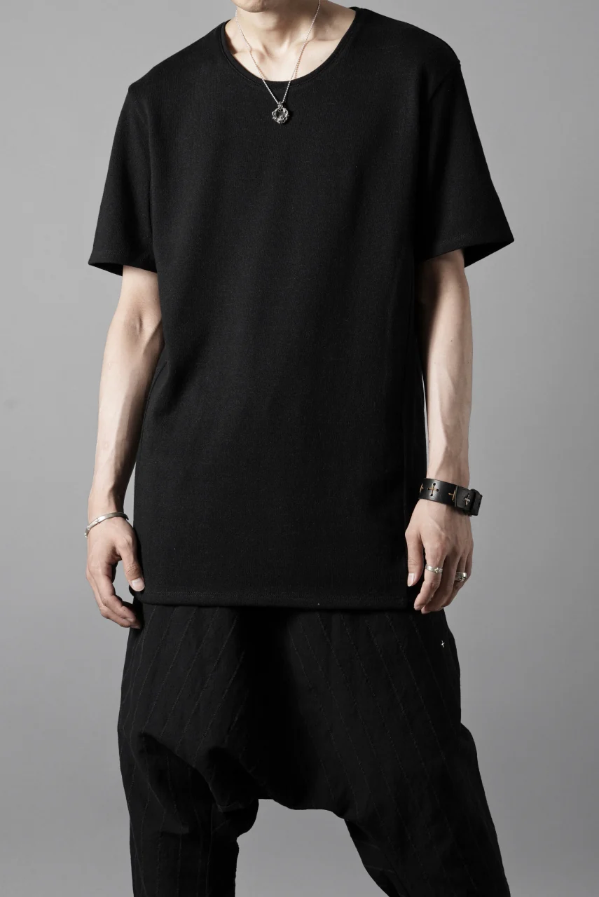 black crow x LOOM exclusive short sleeve tops / JP paper cotton jersey (BLACK) - Image 18