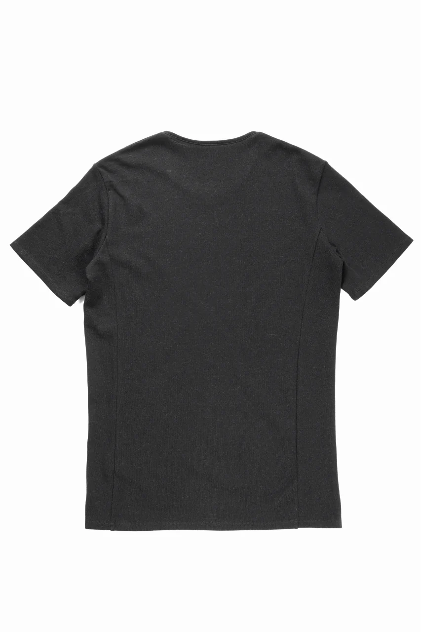 black crow x LOOM exclusive short sleeve tops / JP paper cotton jersey (BLACK) - Image 4