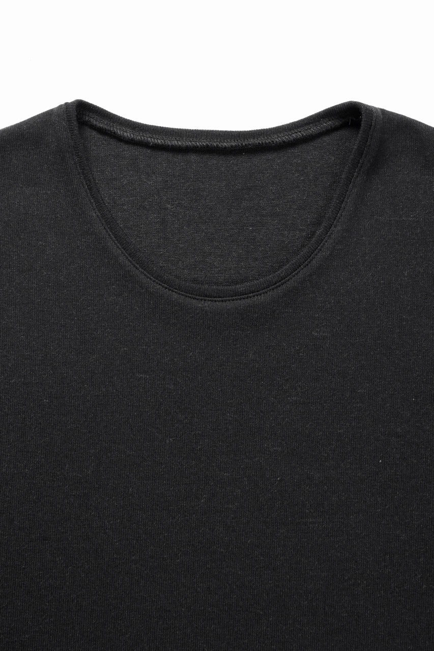 black crow x LOOM exclusive short sleeve tops / JP paper cotton jersey (BLACK) - Image 5