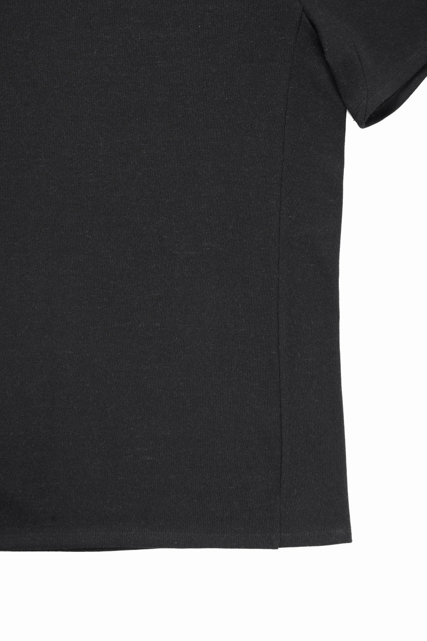 black crow x LOOM exclusive short sleeve tops / JP paper cotton jersey (BLACK) - Image 7