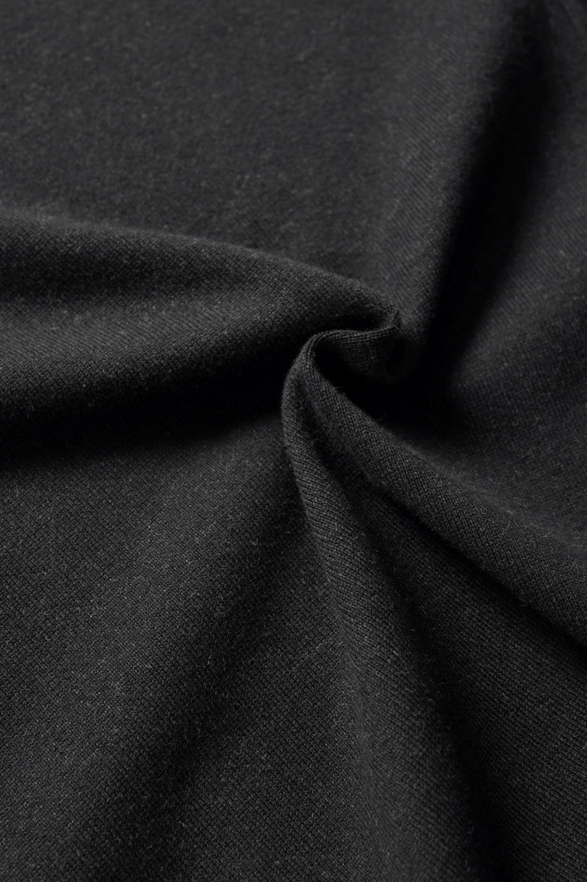black crow x LOOM exclusive short sleeve tops / JP paper cotton jersey (BLACK) - Image 9
