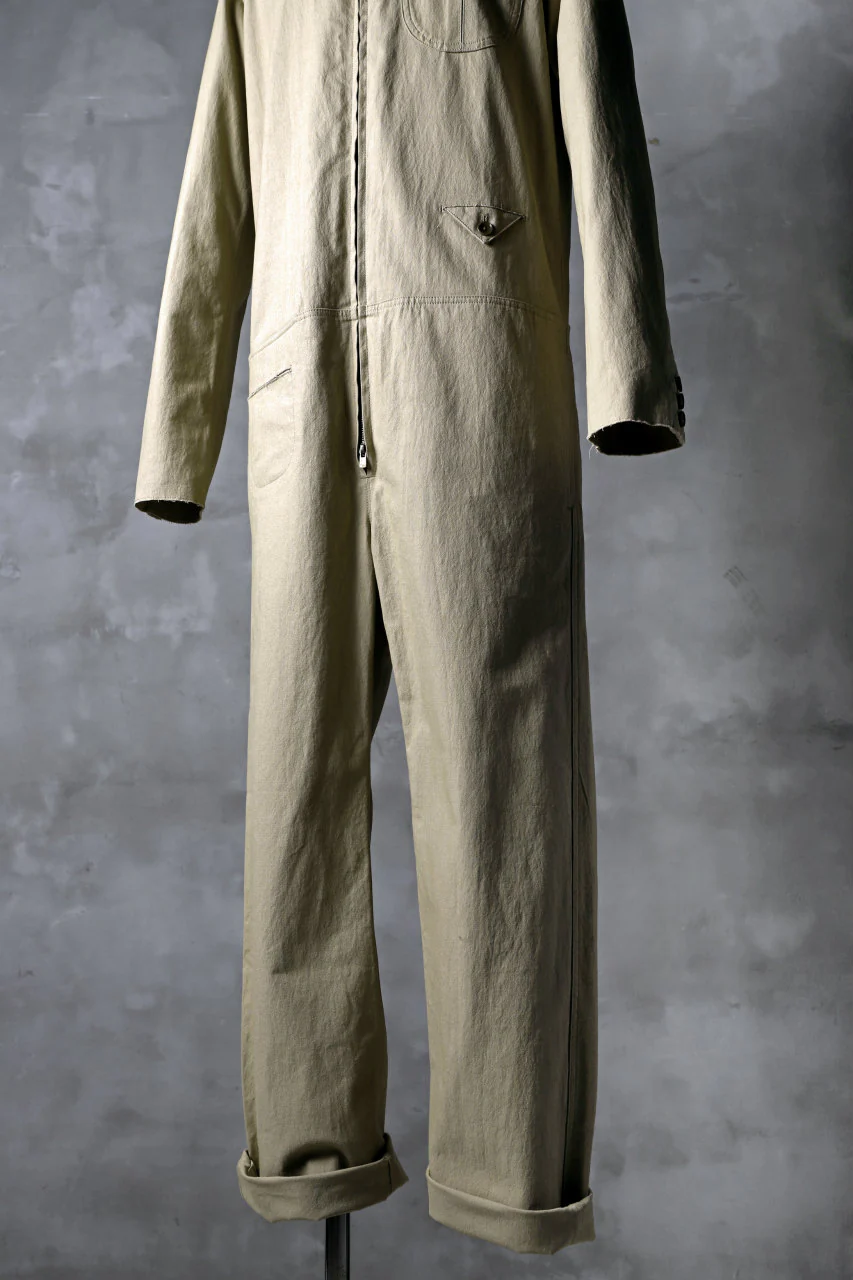 blackcrow all in one suits / cotton woven (BEIGE) - Image 10
