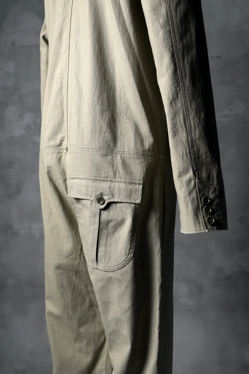 blackcrow all in one suits / cotton woven (BEIGE) - Image 14