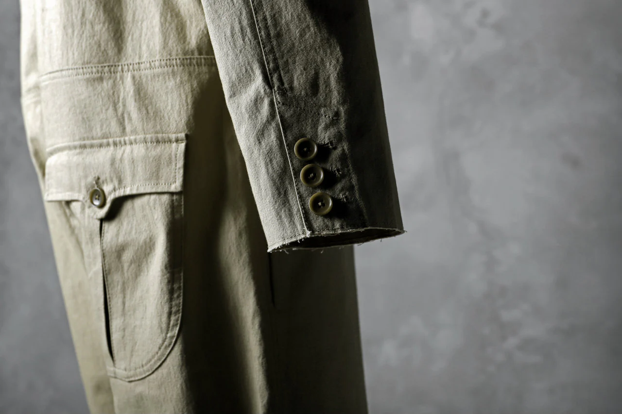 blackcrow all in one suits / cotton woven (BEIGE) - Image 17