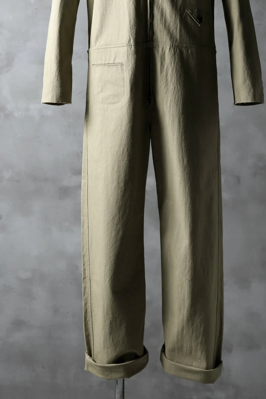 blackcrow all in one suits / cotton woven (BEIGE) - Image 5