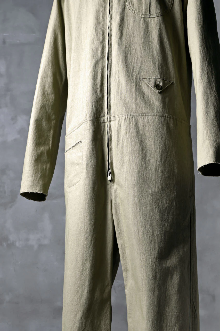 blackcrow all in one suits / cotton woven (BEIGE) - Image 9