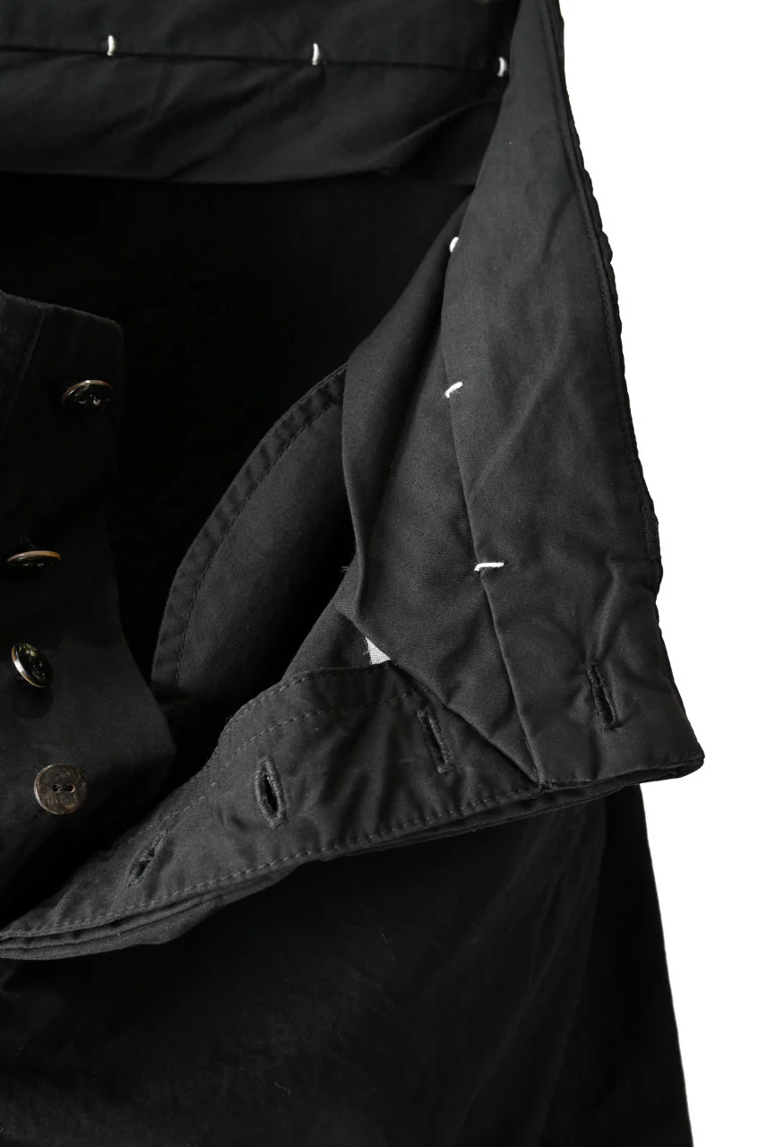 blackcrow high density cotton banana shape trousers (BLACK) - Image 14