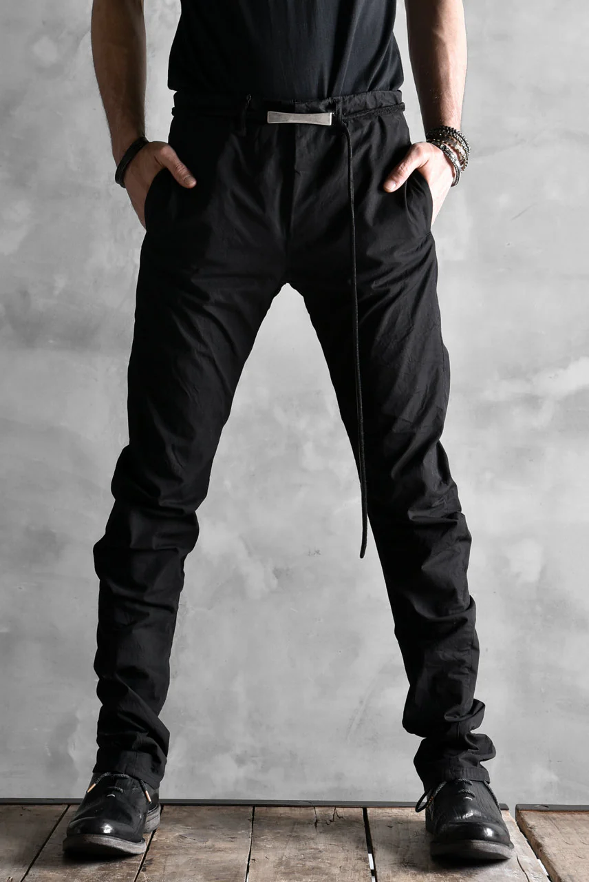 blackcrow high density cotton banana shape trousers (BLACK) - Image 19