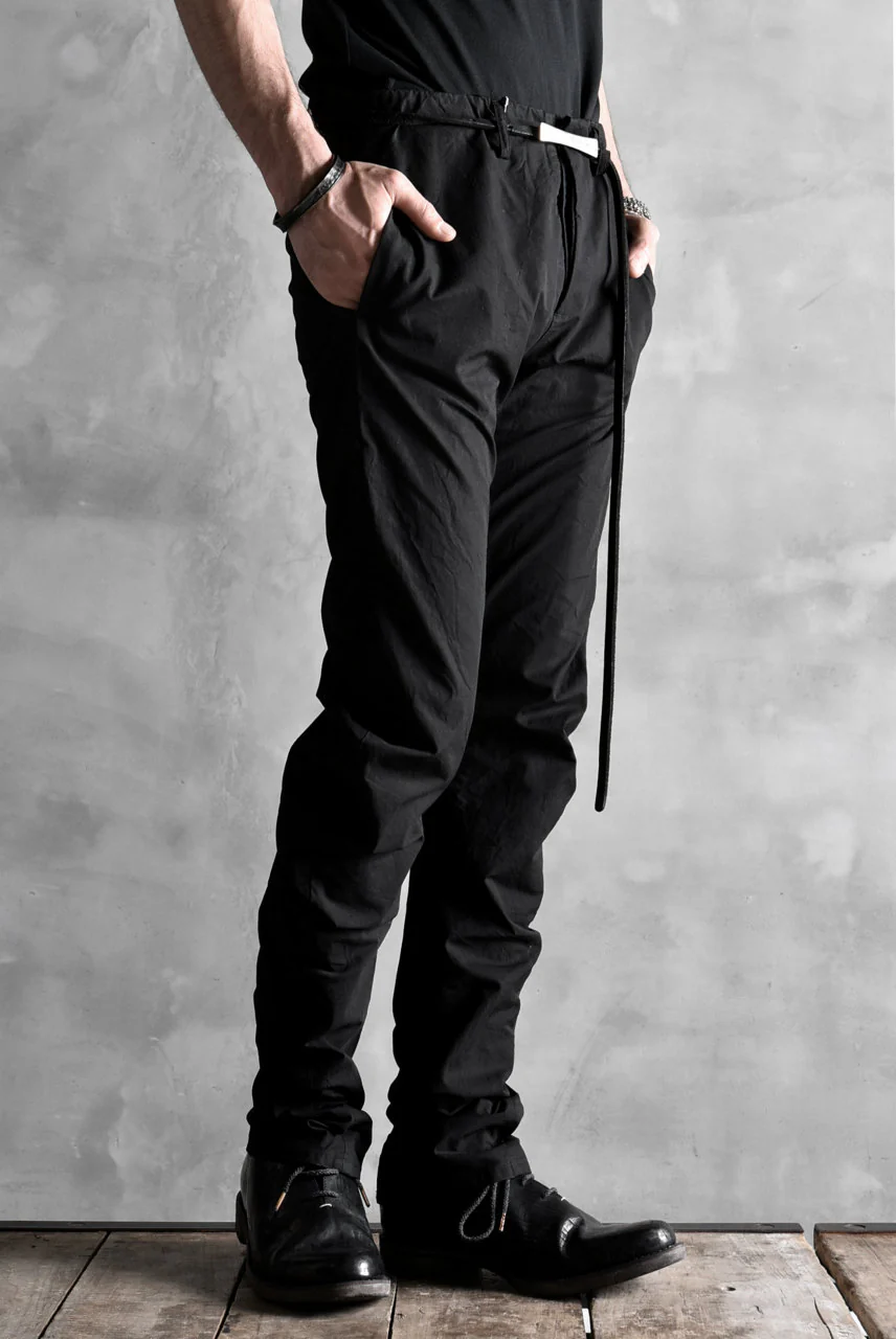 blackcrow high density cotton banana shape trousers (BLACK) - Image 20