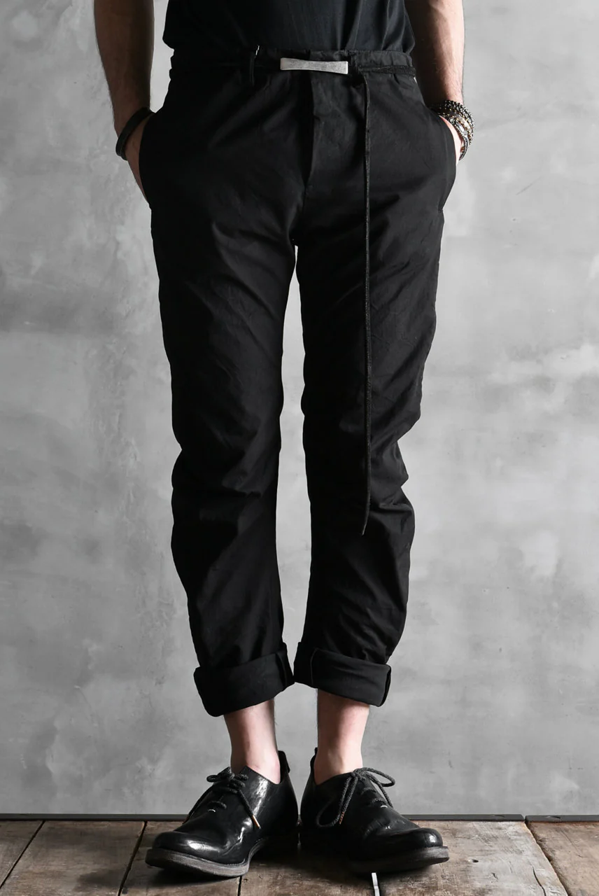 blackcrow high density cotton banana shape trousers (BLACK) - Image 24