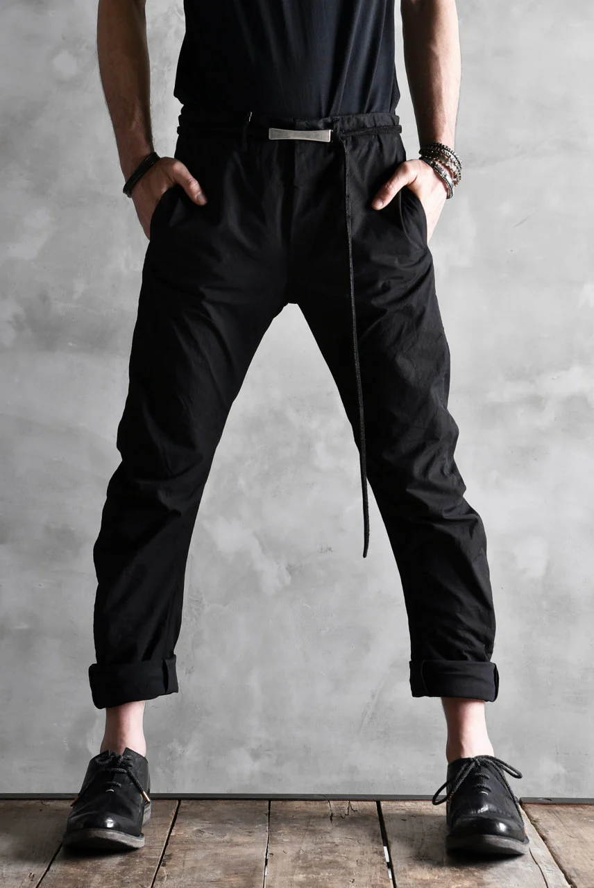 blackcrow high density cotton banana shape trousers (BLACK) - Image 25