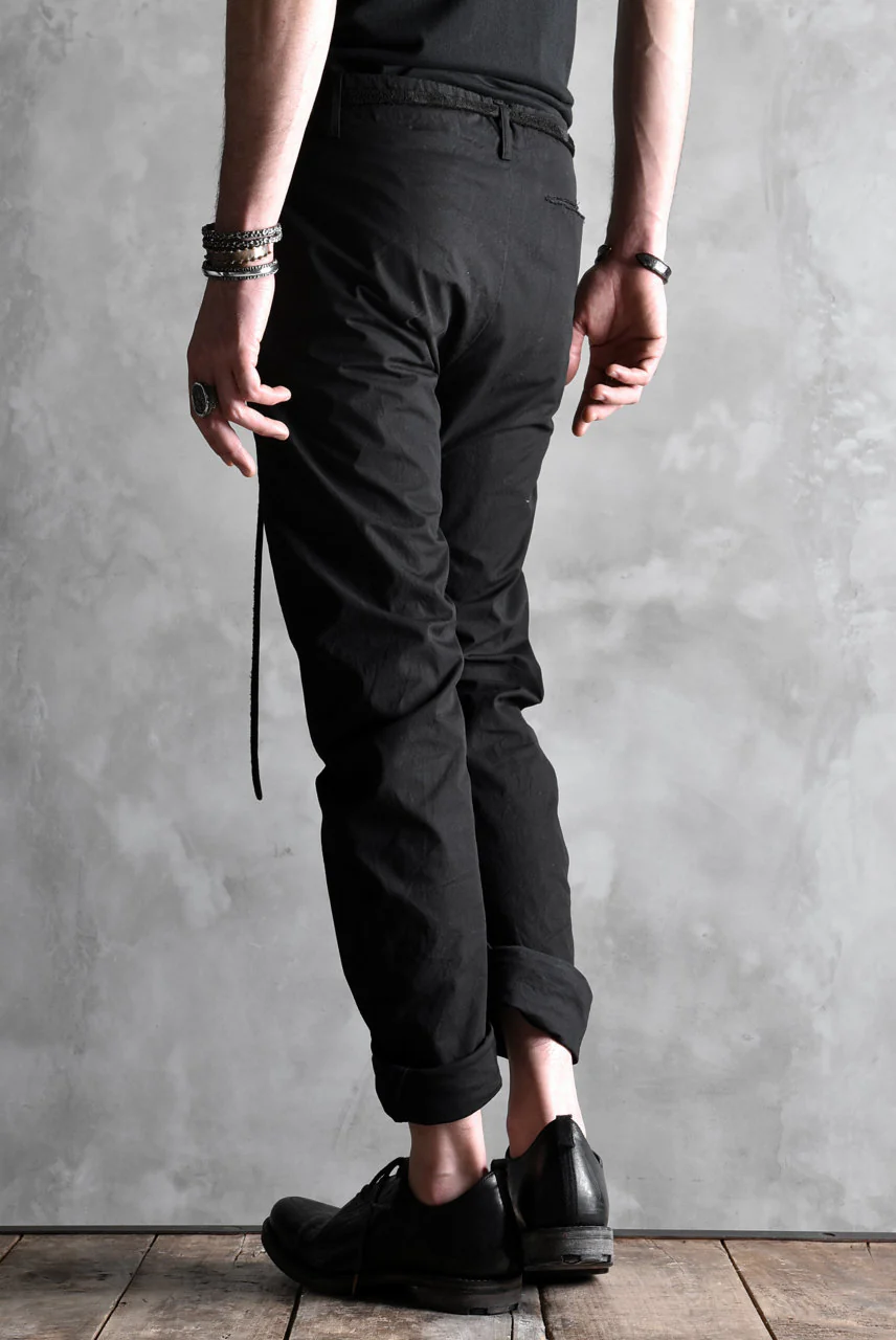 blackcrow high density cotton banana shape trousers (BLACK) - Image 29