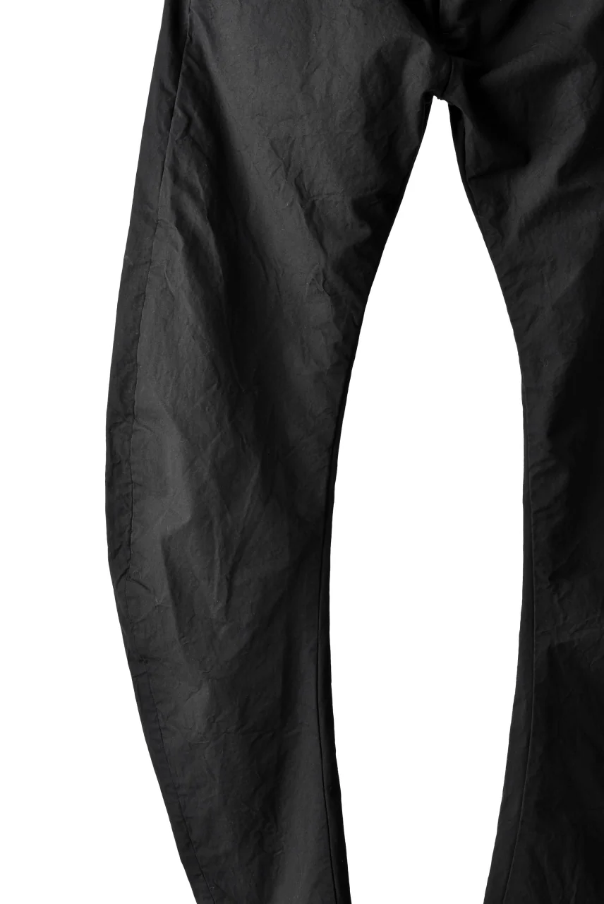 blackcrow high density cotton banana shape trousers (BLACK) - Image 6