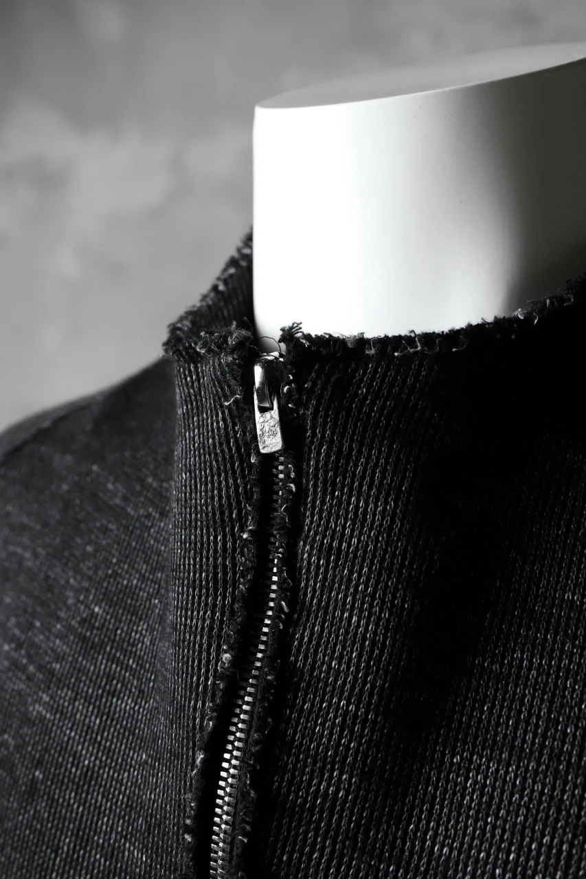 blackcrow raglan zip blouson / cotton&hemp double faces (charcoal) - Image 11