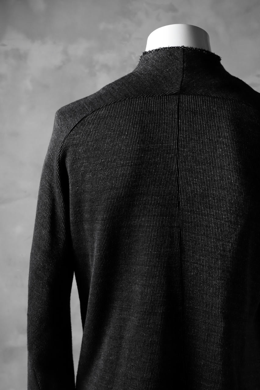 blackcrow raglan zip blouson / cotton&hemp double faces (charcoal) - Image 12