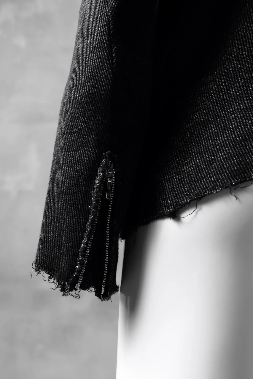 blackcrow raglan zip blouson / cotton&hemp double faces (charcoal) - Image 14