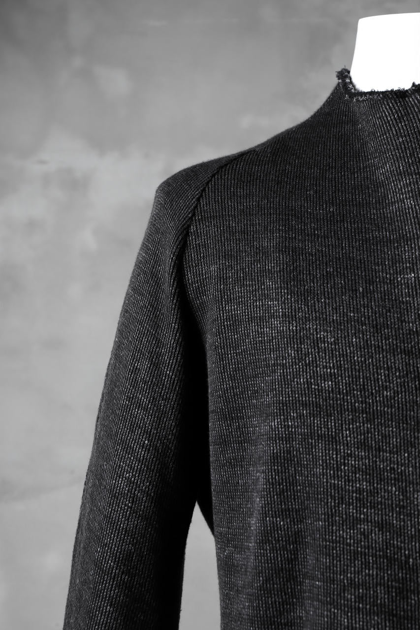 blackcrow raglan zip blouson / cotton&hemp double faces (charcoal) - Image 9