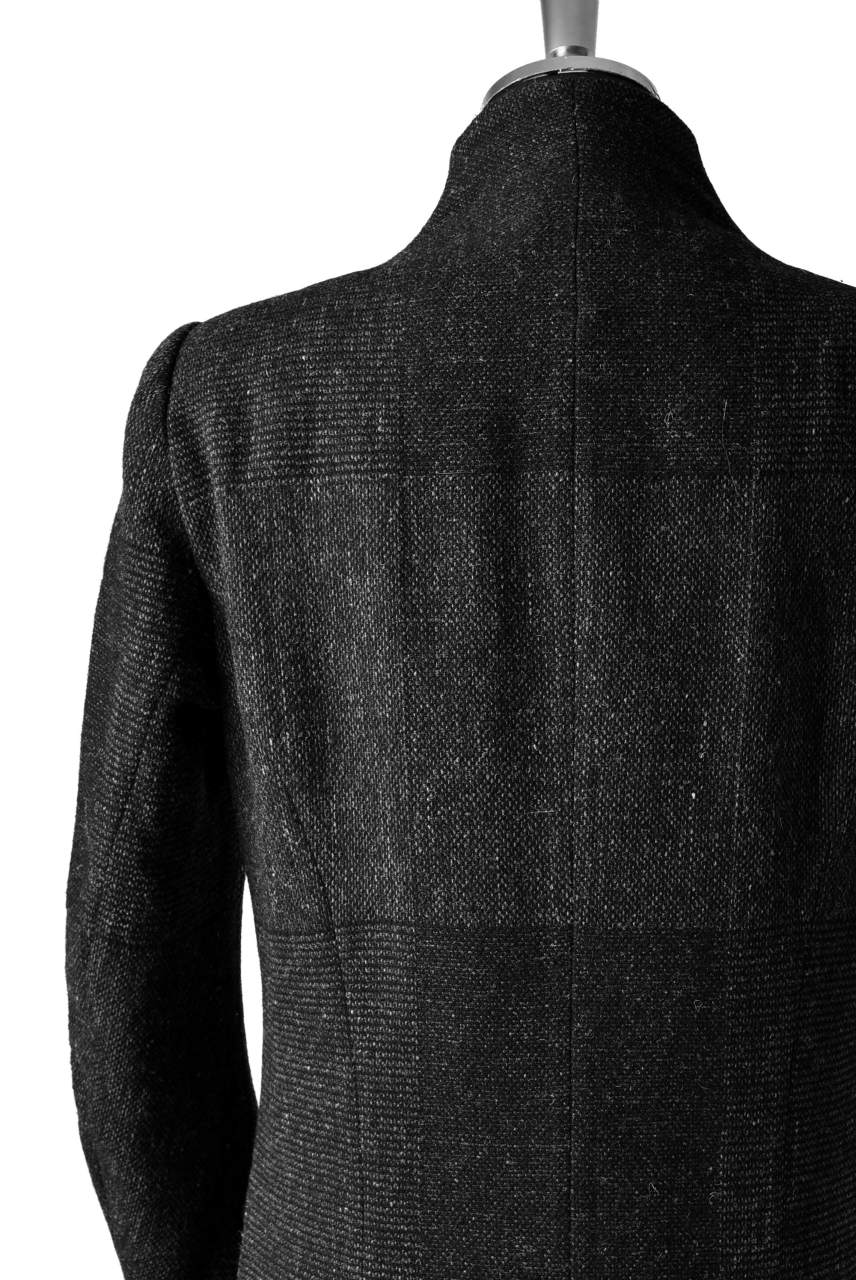 blackcrow standcollar tailorcoat (wool dark check) - Image 10