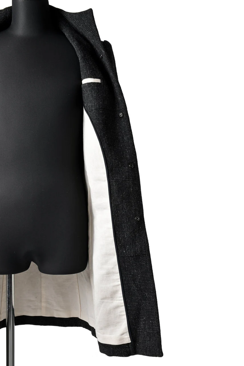 blackcrow standcollar tailorcoat (wool dark check) - Image 12
