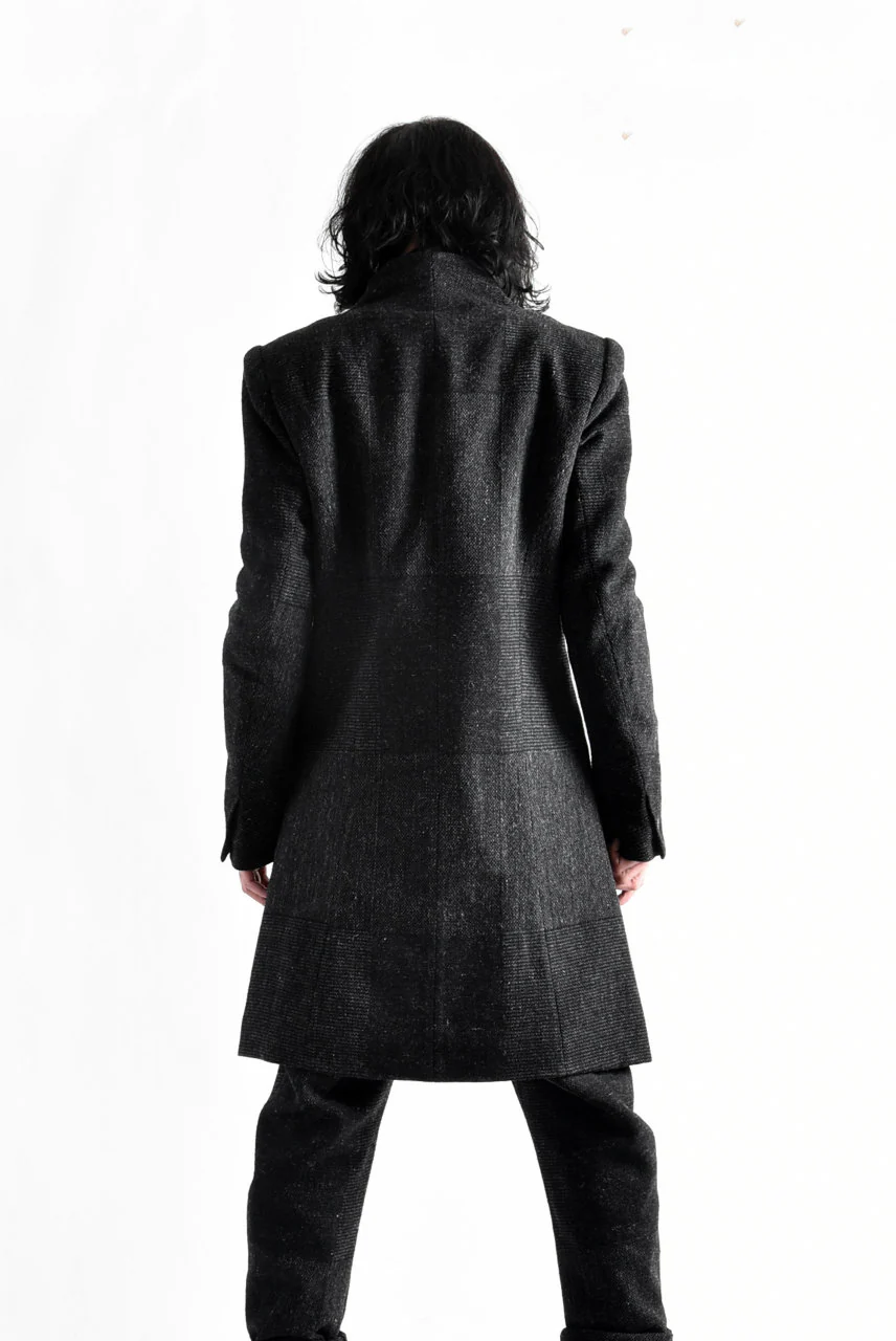 blackcrow standcollar tailorcoat (wool dark check) - Image 16