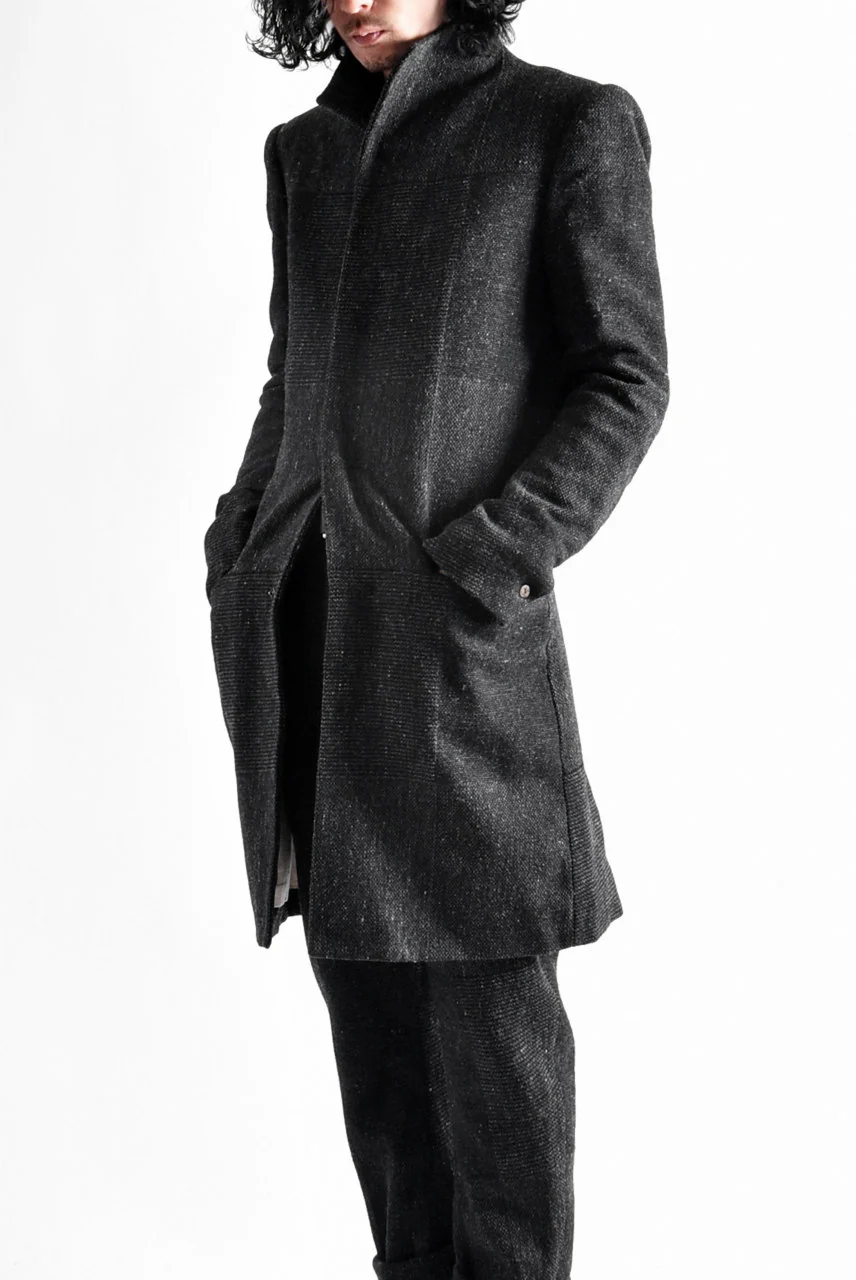 blackcrow standcollar tailorcoat (wool dark check) - Image 17