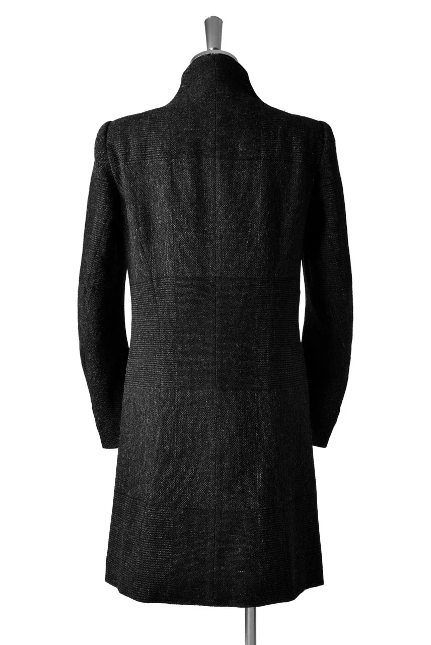 blackcrow standcollar tailorcoat (wool dark check) - Image 3
