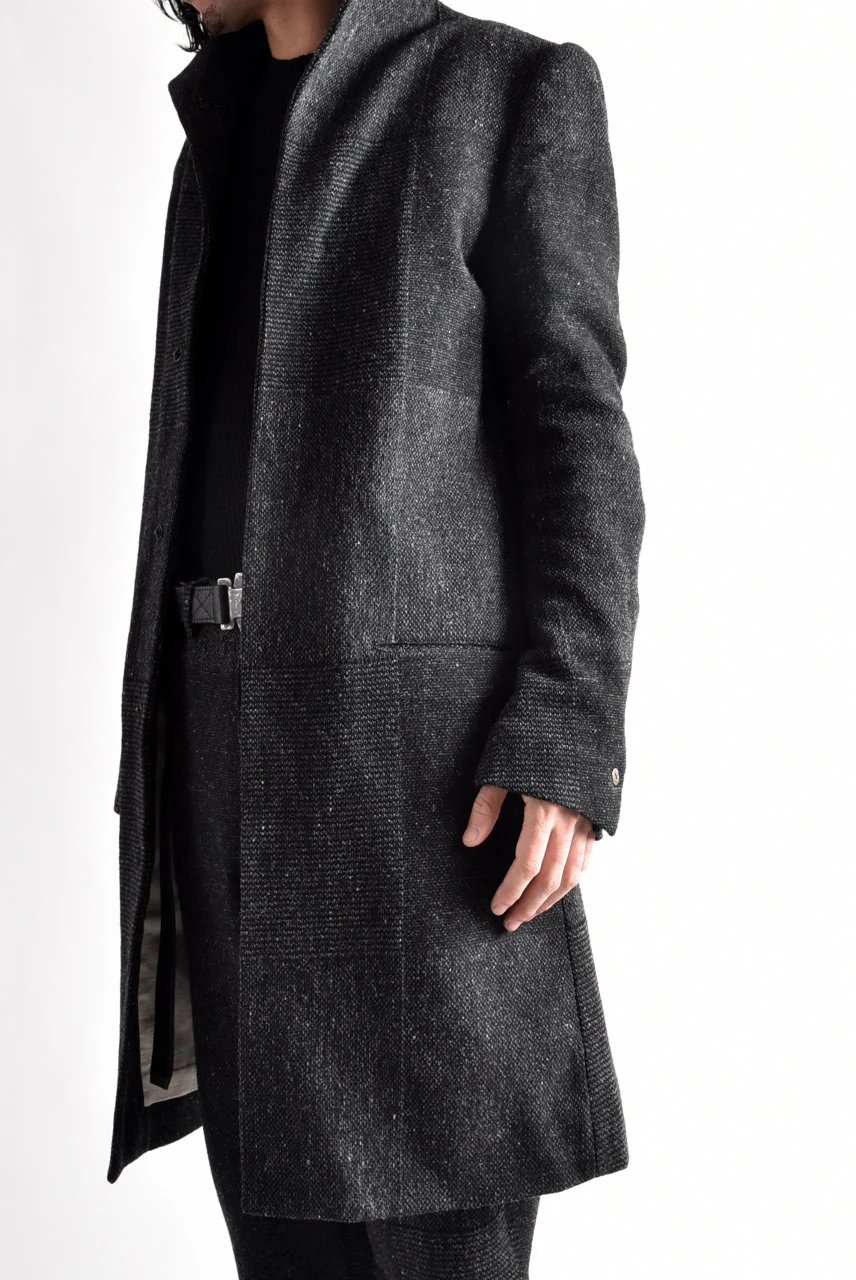 blackcrow standcollar tailorcoat (wool dark check) - Image 31