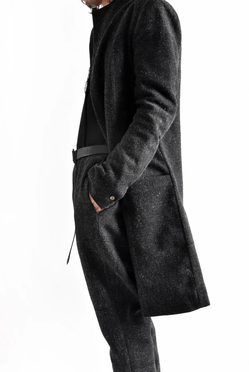 blackcrow standcollar tailorcoat (wool dark check) - Image 32