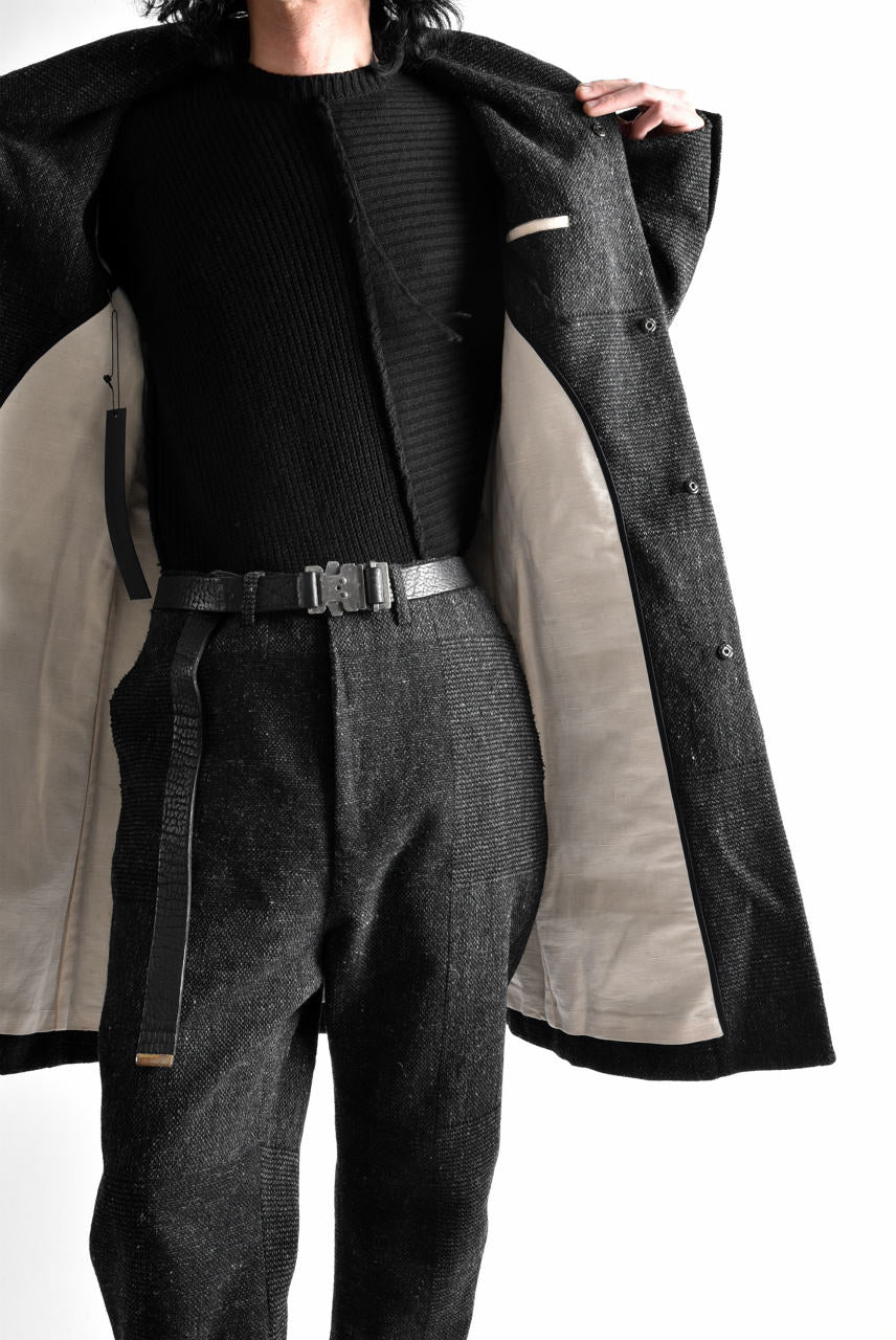 blackcrow standcollar tailorcoat (wool dark check) - Image 34